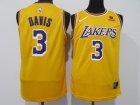 Lakers #3 Anthony Davis Yellow Nike Diamond 75th Anniversary City Edition Swingman Jersey