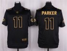 Nike Miami Dolphins #11 DeVante Parker Black Pro Line Gold Collection Jersey(Elite)