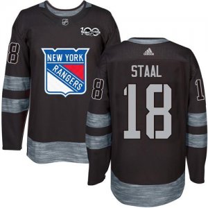 New York Rangers #18 Marc Staal Black 1917-2017 100th Anniversary Stitched NHL Jersey