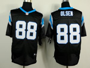 Nike Carolina Panthers #88 Greg Olsen black jerseys(Elite)