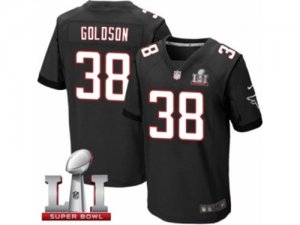 Mens Nike Atlanta Falcons #38 Dashon Goldson Elite Black Alternate Super Bowl LI 51 NFL Jersey