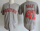 Red Sox #41 Chris Sale Gray Flexbase Jersey