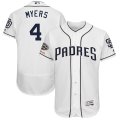 Padres #4 Wil Meyers White 50th Anniversary and 150th Patch FlexBase Jersey