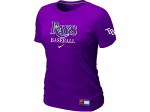 Women Tampa Bay Rays Nike Purple Short Sleeve Practice T-Shirt