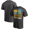 Golden State Warriors Fanatics Branded 2018 NBA Finals Champions Foul Lane T-Shirt Dark Heather Gray