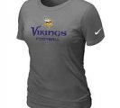 Women Minnesota Vikings D.Grey T-Shirt