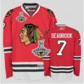 nhl jerseys chicago blackhawks #7 seabrook red[2013 stanley cup champions]