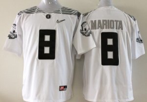 NCAA Oregon Ducks #8 Mariota white jerseys