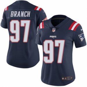 Women\'s Nike New England Patriots #97 Alan Branch Limited Navy Blue Rush NFL Jersey