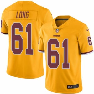 Mens Nike Washington Redskins #61 Spencer Long Limited Gold Rush NFL Jersey