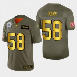 Nike Cowboys #58 Robert Quinn 2019 Olive Gold Salute To Service 100th Season Limited Jersey