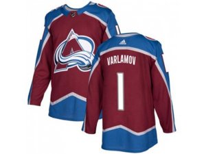 Youth Adidas Colorado Avalanche #1 Semyon Varlamov Burgundy Home Authentic Stitched NHL Jersey