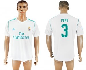 2017-18 Real Madrid 3 PEPE Home Thailand Soccer Jersey
