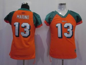 women nfl miami dolphins ##13 marino orange