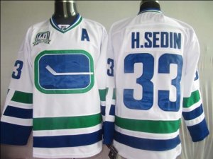 Vancouver Canucks #33 h.sedin White[3rd 40th]