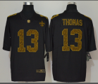 Mens New Orleans Saints #13 Michael Thomas Black 2020 Nike Flocked