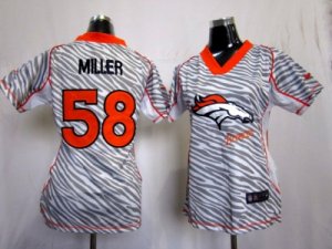 Nike Women Denver Broncos #58 Von Miller jerseys[fem fan zebra]