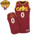 Men's Adidas Cleveland Cavaliers #0 Kevin Love Swingman Red CAVS 2016 The Finals Patch NBA Jersey