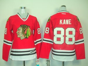 women nhl chicago blackhawks #88 kane red