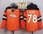Nike Denver Broncos #78 Ryan Clady Orange Super Bowl 50 Player Pullover NFL Hoodie