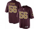 Mens Nike Washington Redskins #56 Zach Brown Limited Burgundy Red Gold Number Alternate 80TH Anniversary NFL Jersey