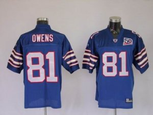 nfl buffalo bills #81 owens 50th lt.blue