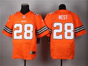 Nike NFL Cleveland Browns #28 Terrance West orange jerseys(Elite)