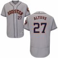 Men's Majestic Houston Astros #27 Jose Altuve Grey Flexbase Authentic Collection MLB Jersey