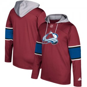 Mens Colorado Avalanche Adidas Maroon Silver Jersey Pullover Hoodie