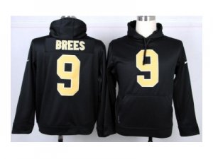 Nike jerseys new orleans saints #9 drew brees black[pullover hooded sweatshirt]