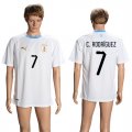 Uruguay 7 C. RODRIGUEZ Away 2018 FIFA World Cup Thailand Soccer Jersey