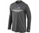 NIKE Seattle Seahawks Critical Victory Long Sleeve T-Shirt D.Grey