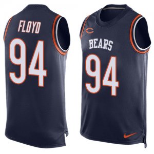 Mens Nike Chicago Bears #94 Leonard Floyd Limited Navy Blue Player Name & Number Tank Top NFL