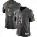 Nike Saints #9 Drew Brees Gray Static Vapor Untouchable Limited Jersey
