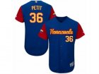 Mens Venezuela Baseball Majestic #36 Yusmeiro Petit Royal Blue 2017 World Baseball Classic Authentic Team Jersey