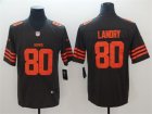 Nike Browns #80 Jarvis Landry Brown Color Rush Limited Jersey