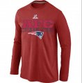 Nike New England Patriots Long Sleeve T-Shirt red