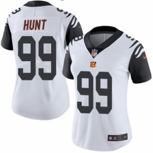 Women\'s Nike Cincinnati Bengals #99 Margus Hunt Limited White Rush NFL Jersey