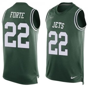 Nike New York Jets #22 Matt Forte Green Team Color Men Stitched NFL Limited Tank Top Jersey