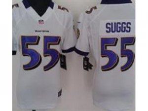 Nike Women NFL Baltimore Ravens #55 Terrell Suggs white Jerseys