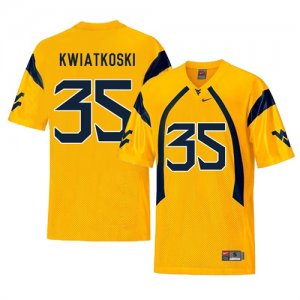 West Virginia Mountaineers #35 Nick Kwiatkoski Gold College Football Jersey