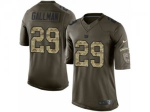 Mens Nike New York Giants #29 Wayne Gallman Limited Green Salute to Service NFL Jersey