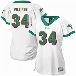 Women Miami Dolphins #34 Ricky Williams white