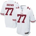 Mens Nike San Francisco 49ers #77 Trent Brown Game White NFL Jersey