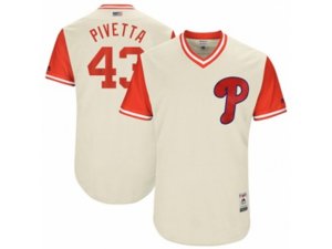 2017 Little League World Series Phillies Nick Pivetta #43 Pivetta Tan Jersey