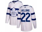 Men Adidas Toronto Maple Leafs #22 Tiger Williams White Authentic 2018 Stadium Series Stitched NHL Jersey