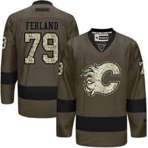 Calgary Flames #79 Michael Ferland Green Salute to Service Stitched NHL Jersey