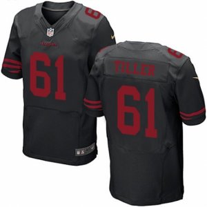 Mens Nike San Francisco 49ers #61 Andrew Tiller Elite Black Alternate NFL Jersey