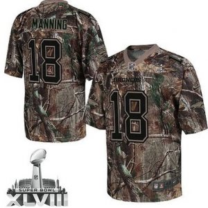 Nike Denver Broncos #18 Peyton Manning Camo Super Bowl XLVIII NFL Jersey