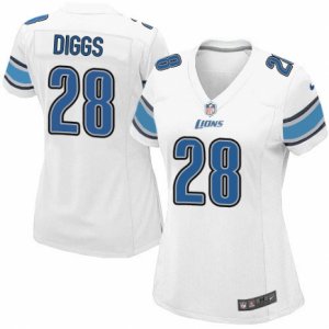 Women\'s Nike Detroit Lions #28 Quandre Diggs Limited White NFL Jersey